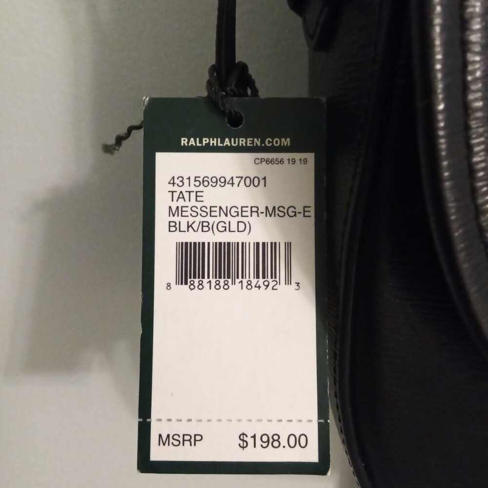 Ralph Lauren Black Crossbody Bag with Gold Details - Picture 8 of 9